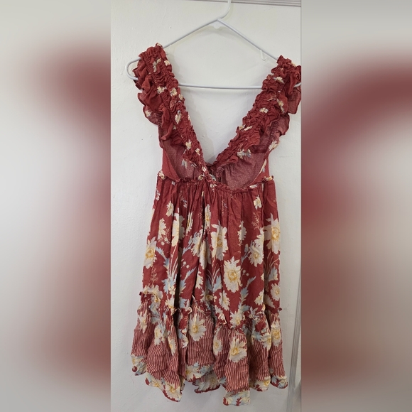 Free People Bailey Wild Daisy Slip Dress Medium Boho Floral Mini - Picture 2 of 8